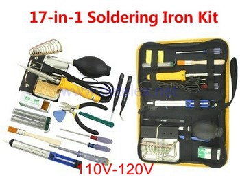 XK-X380 X380-A X380-B X380-C air dancer drone spare parts 17 in 1 soldering iron set (110V-120V) - Click Image to Close